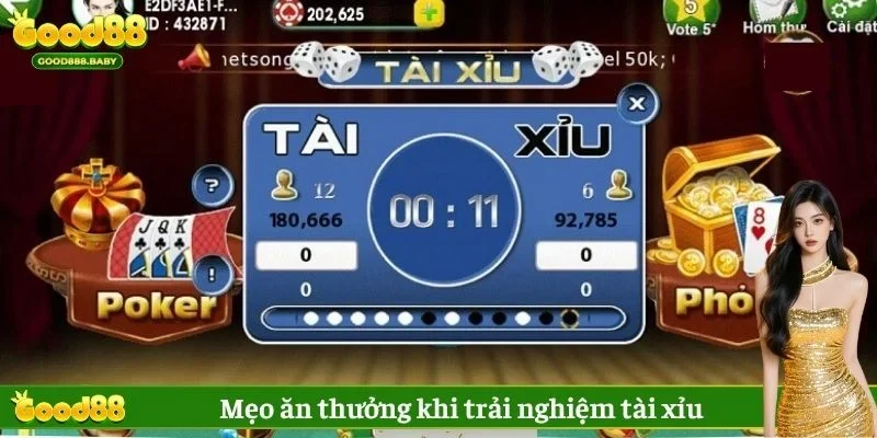 Mẹo ăn thưởng nhanh khi trải nghiệm trò chơi tài xỉu 